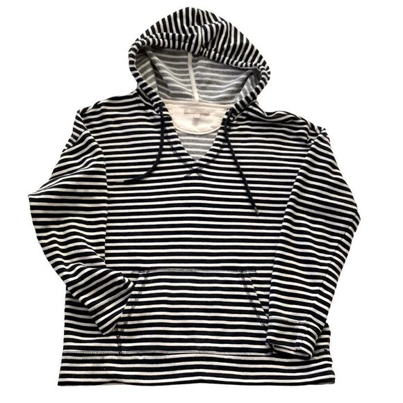 BANANA REPUBLIC Striped Hoodie Pullover Size M - Picture 1 of 6